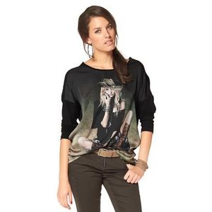 Aniston CASUAL Shirt met lange mouwen met elegante frontprint