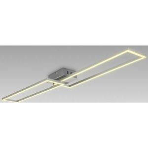 B.K.Licht Led-plafondlamp BK_FR1502 Frame LED plafondlamp, 2-lichts, zwenkbaar, chroom-aluminium (1 stuk)