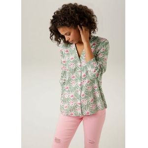 Aniston CASUAL Blouse met lange mouwen met fantasierijke bloemenprint - nieuwe collectie