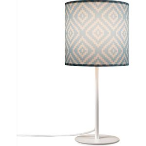 Paco Home Tafellamp Luca Stella Stoff nachtlamp vintage retro met stekker modern nacht