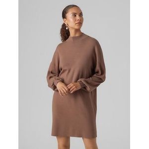 Vero Moda Gebreide jurk VMNANCY LS FUNNELNECK DRESS GA NOOS