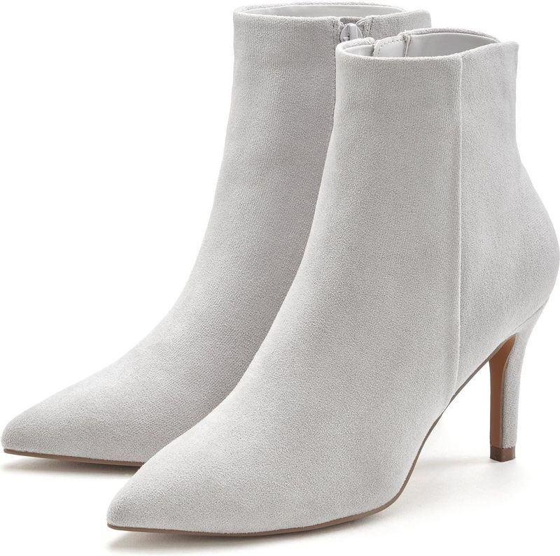 Lascana Highheel-laarsjes in spitse vorm & naaldhak, ritslaars vegan