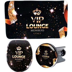 Sanilo Set badkameraccessoires VIP-Lounge bestaand uit toiletzitting, badmat en wastafelplug (set, 3-delig)