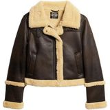 Superdry Imitatieleren jack FAUX SHEARLING CROP JACKET