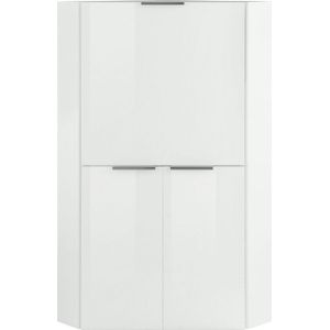 Bureau - Hoogglans Wit - Leisteen - 90 cm Breed