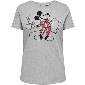 ONLY CARMAKOMA Shirt met ronde hals CARSLEEPYMICKEY LIFES/S LONG TEE LCS JRS