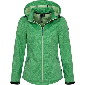 LPO Softshell-jack SHELBY PEAK II licht softshell-jack met all-over-print en afneembare capuchon