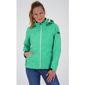 LPO Softshell-jack licht softshell-jack met all-over-print en afneembare capuchon