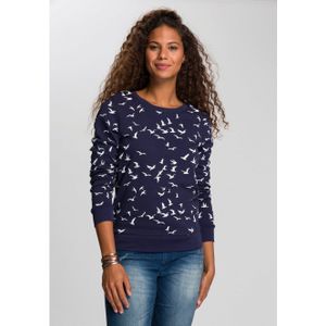 KangaROOS Sweatshirt Lange mouwen, figuurvolgende snit, bedrukt, ronde hals