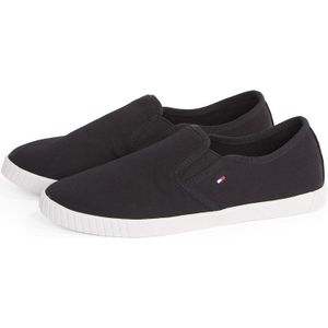 Tommy Hilfiger Slip-on Sneakers - Zwart - Canvas - Instapschoen