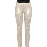 active by Lascana Functionele legging -Sportleggings Sportleggings met glanzend leeuwprint en 3D-tekst op de tailleband