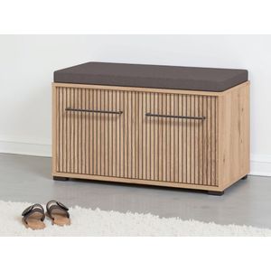 Schoenenkast - Artisan Eik - Zwarte Poten - 80 cm Breedte - 40 cm Diepte - 49 cm Hoogte