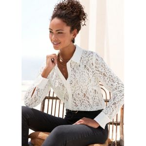 Blouse - Wit - Katoen - Lange Mouwen - Knoopsluiting - Overhemdkraag