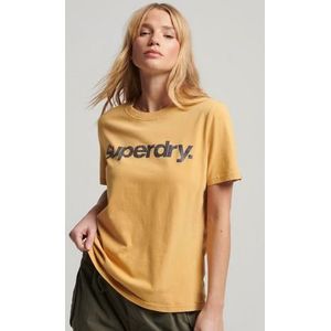 Superdry Shirt met ronde hals METALLIC CORE LOGO T SHIRT
