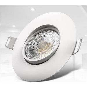 B.K.Licht Ledinbouwlamp BK_EL1249 Set van 6 LED inbouwspots, warm wit, draaibaar(6 stuks)