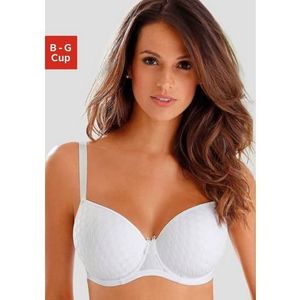 Lascana Bh met steuncups met kant over naadloze cups, op de modellerende beugel, dessous