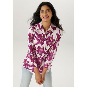 Aniston SELECTED Overhemdblouse met schilderachtige grote bloemenprint - nieuwe collectie