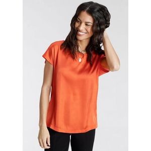 Laura Scott Overhemdblouse van satijn en jersey