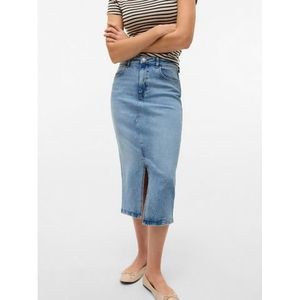 Vero Moda Jeans rok VMNATALIE HR MIDI DNM SKIRT MIX NOOS