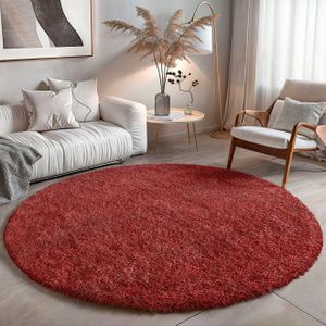 my home Hoogpolig vloerkleed Banji Uni-kleuren, zacht en fluffy, ook als rechthoekig verkrijgbaar