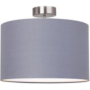 Brilliant Leuchten Plafondlamp Clarie 40 cm diameter, e27 max. 60w, met grijze stoffen kap, metaal/textiel