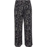 Lascana Culotte met bladerenprint, luchtige zomerbroek in 7/8-lengte, strandbroek (Met een bindceintuur)