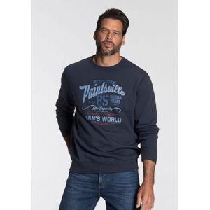 Man's World Sweatshirt Lange mouwen, casual print, ronde hals, van katoenmix