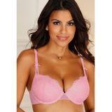 Lascana Push-up-bh met jacquardkant en uitneembare vullingen, dessous