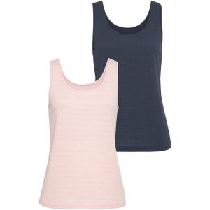 Vivance Strandtop Met tanktopbandjes, ronde hals gemaakt van strijkvrije crêpe stof (2-delig, Set van 2)