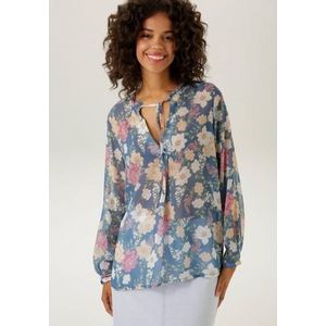 Aniston CASUAL Blouse zonder sluiting met een romantische bloemenprint