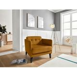 andas fauteuil Raadal in rechtlijnige scandinavische look, met capitonnage, design by morten georgsen