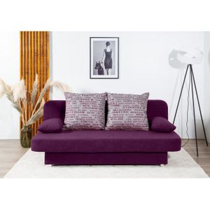 Slaapbank - Paars - Chroom - 186x85x94 cm