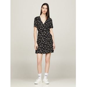 TOMMY JEANS Wikkeljurk TJW FLORAL RUFFLE WRAP DRESS