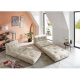 my home fauteuil Caspar Loungestoel in 2 afmetingen, met slaapfunctie en poef-functie.