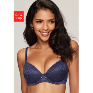 Lascana Bh met steuncups met kant over naadloze cups, op de modellerende beugel, dessous