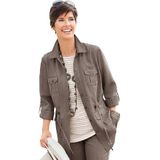 Blouse-jasje in linnen-look