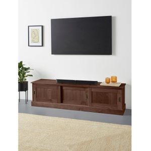 Home affaire Tv-meubel Schröder Commode met 3 schuifdeuren, van massief dennenhout