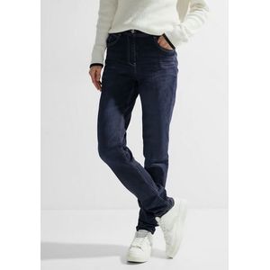 Cecil Slim fit jeans Toronto in donkerblauwe wassing