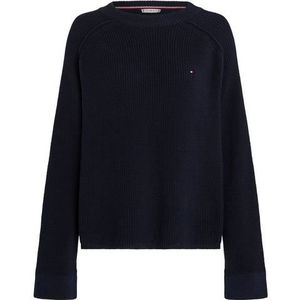 Tommy Hilfiger Curve Trui met ronde hals CRV CO CARDI STITCH C-NK SWT