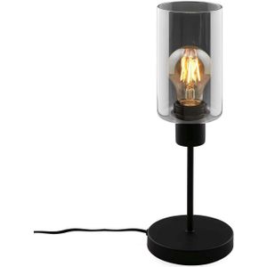 Fumi - Tafellamp - Rookglas - Metaal - Zwart