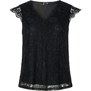 pieces Kanten top PCOLLINE SL LACE V-NECK TOP WVN NOOS