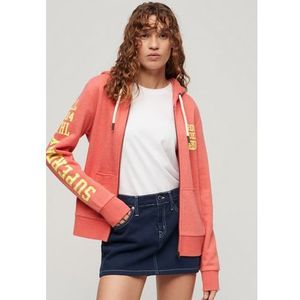 Superdry Capuchonsweatvest SUPER ATHLETIC GRAPHIC ZIPHOOD