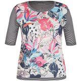 Rabe Shirt met structuurmix en gebloemd dessin