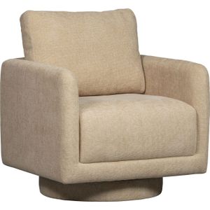 WOOOD Draaibare fauteuil OSCAR met zachte chenille bekleding, breedte 78 cm