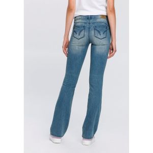 Arizona Bootcut jeans Shaping bootcut, contraststiksels, used-look-wassing, lage taille