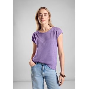 STREET ONE Shirttop met linnen melange-look