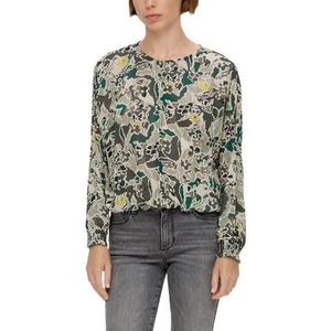 s.Oliver Chiffon blouse met gesmokte afwerking