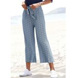 Lascana Culotte en stippenprint, licht en elastisch, jersey broek, zomerbroek (Met een bindceintuur)