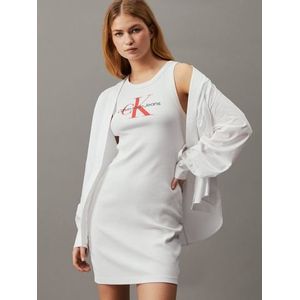 Calvin Klein Blousejurk ARCHIVAL MONOLOGO RIB TANK DRESS