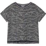 Sandwich T-shirt met wijde hals en natuurlijke print